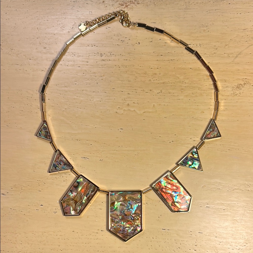 Gold toned Color and Multicolor Geometric Necklace